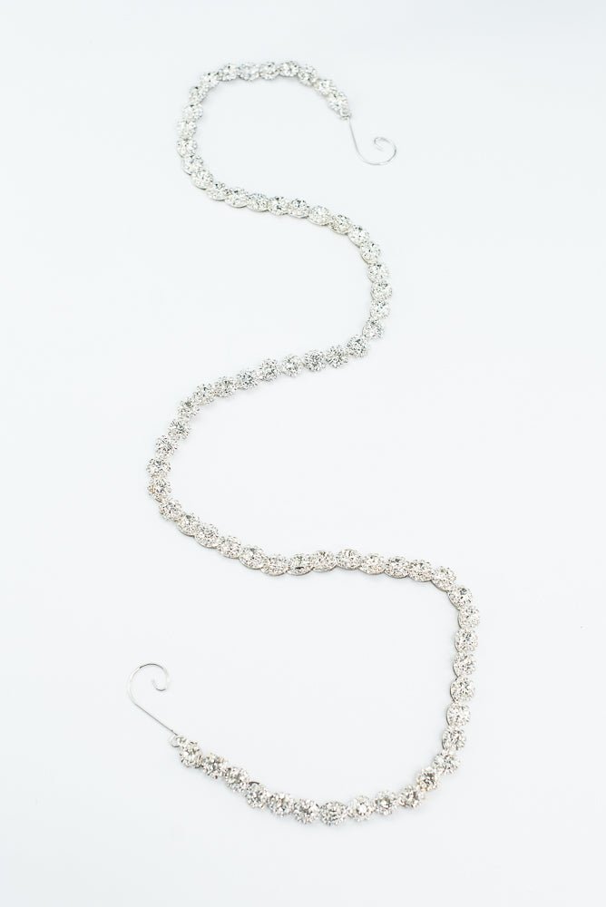 Clear Round Cut Crystal Chain Garland With Hooks - 36" - Greenery MarketAC524CL