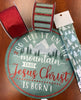 Clover green and red stripe wired ribbon 2.5” - Greenery MarketWired ribbonRGC1339AM