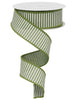 Clover green and white stripes wired ribbon 1.5” - Greenery MarketWired ribbonRG1780W9