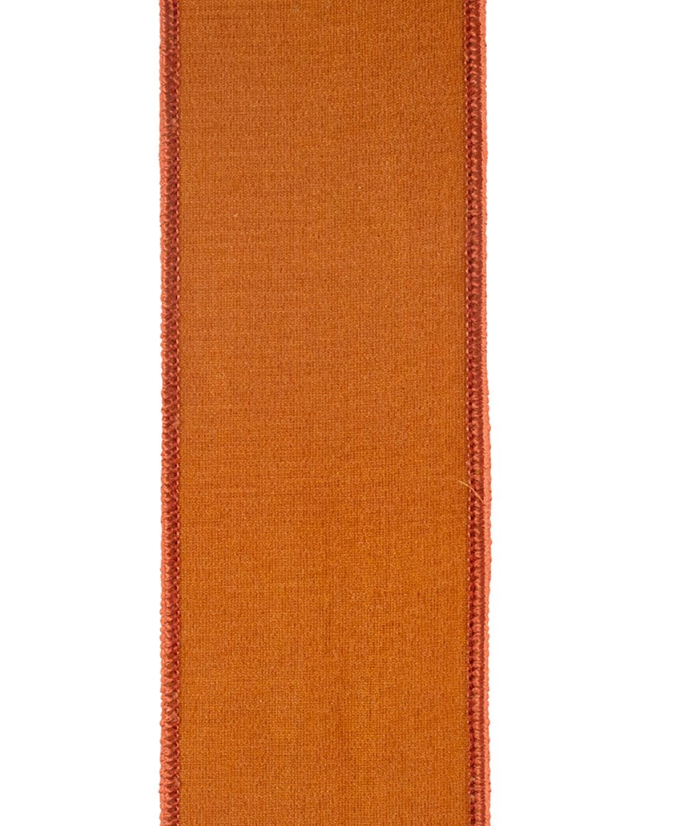 Copper crushed velvet wired ribbon, 2.5" - Greenery MarketWired ribbon94560W - 085 - 40F