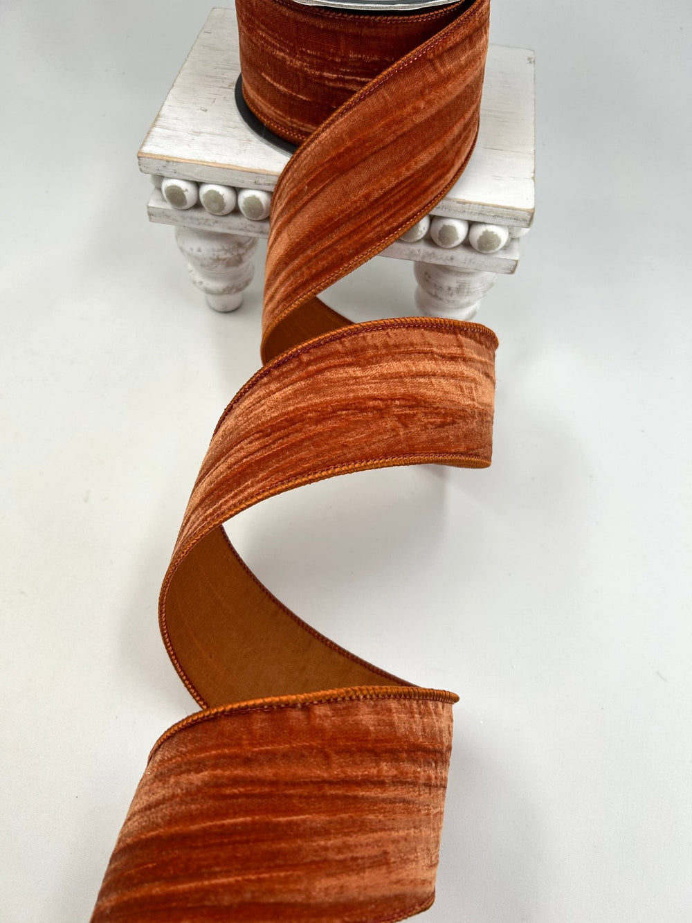 Copper Rust Crushed Velvet Wired Ribbon, 2.5" - Greenery MarketWired ribbon94560W-085-40F