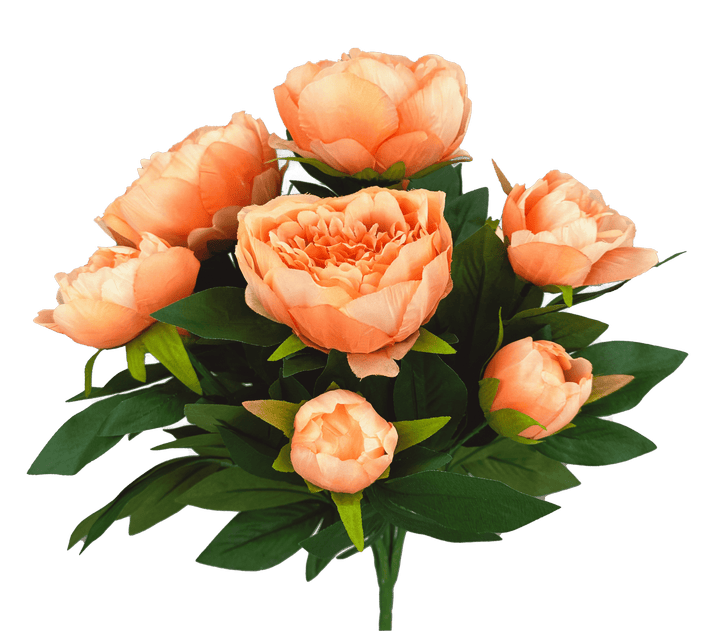 Coral, Artificial Peony Bush - Greenery Market35136CO