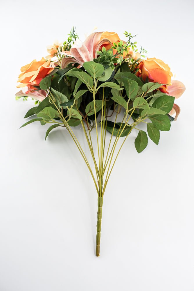 coral tiger lily Coral Tiger Lily And Rose Flower Bush