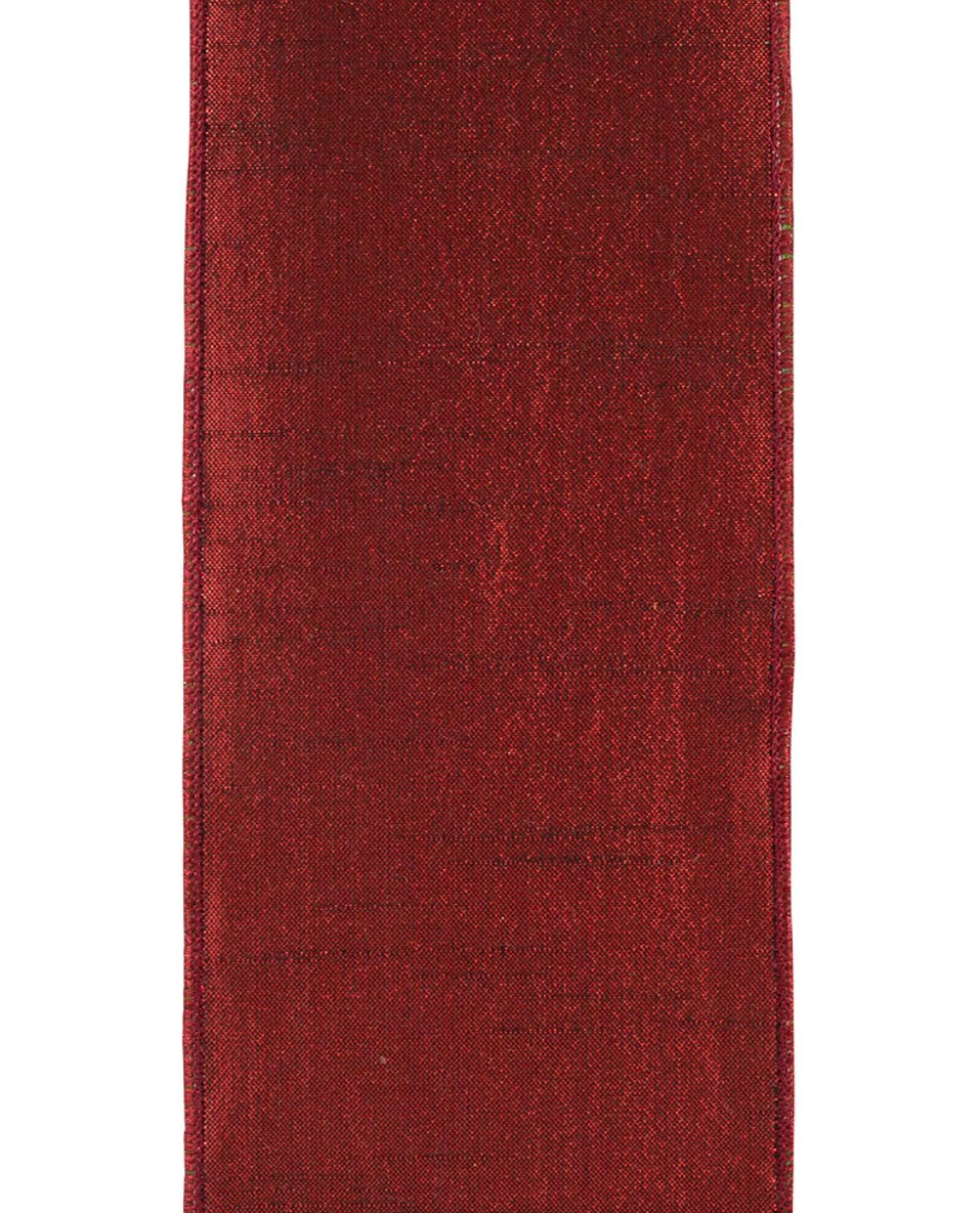 Cranberry holiday plaid wired ribbon 4” - Greenery MarketWired ribbon94284W - 908 - 10D