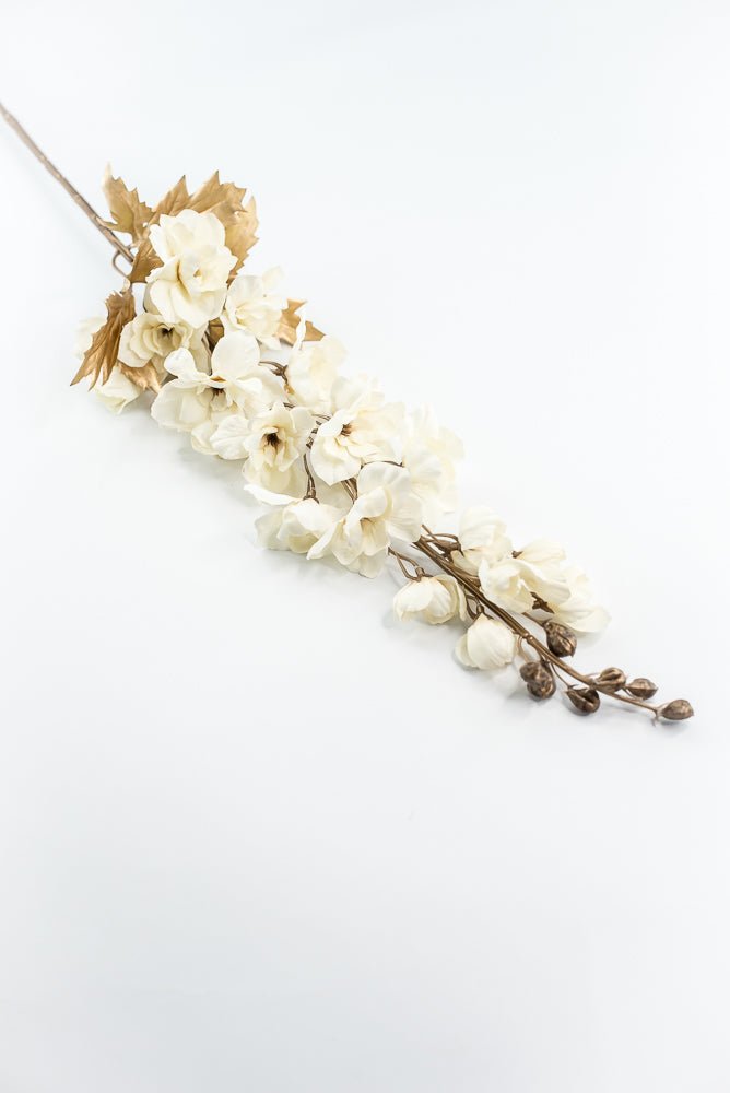 Cream Delphiniums Artificial Flower Stem - Greenery MarketArtificial Flora85318 - Beige