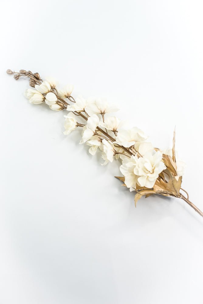 Cream Delphiniums Artificial Flower Stem - Greenery MarketArtificial Flora85318 - Beige