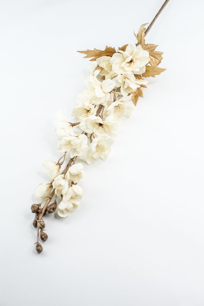 Cream Delphiniums Artificial Flower Stem - Greenery MarketArtificial Flora85318 - Beige