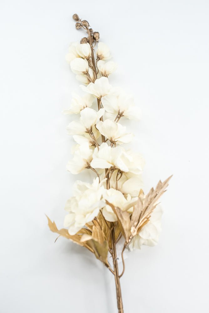 Cream Delphiniums Artificial Flower Stem - Greenery MarketArtificial Flora85318 - Beige