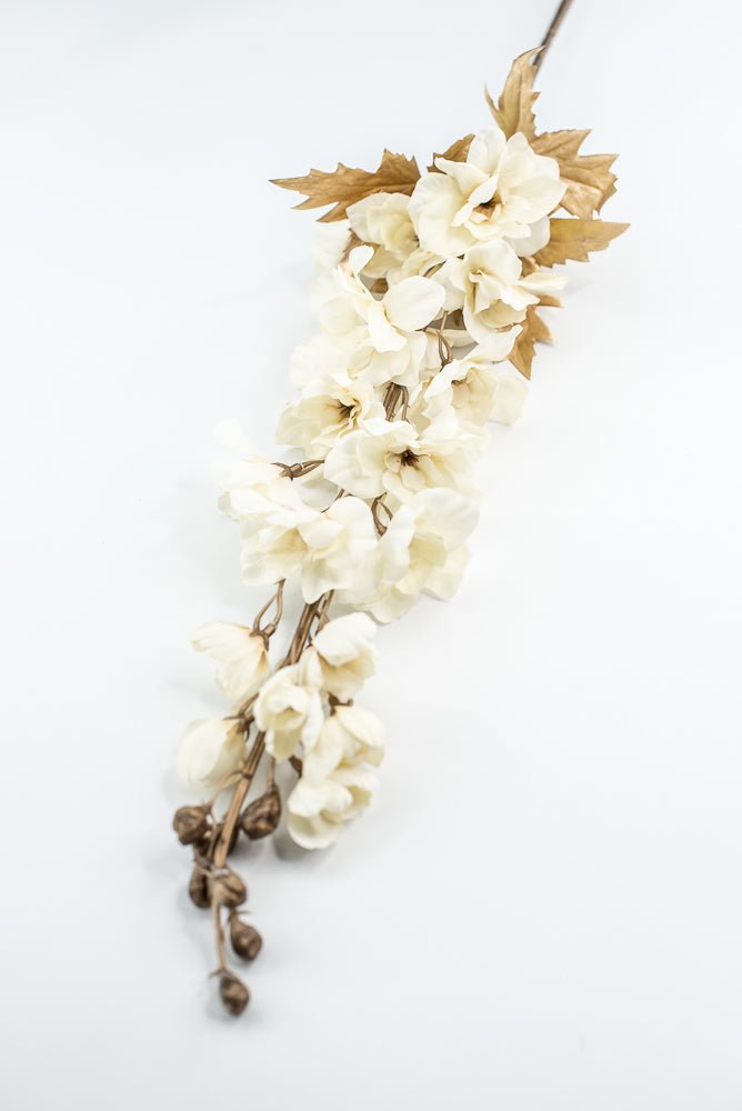 Cream Delphiniums Artificial Flower Stem - Greenery MarketArtificial Flora85318 - Beige