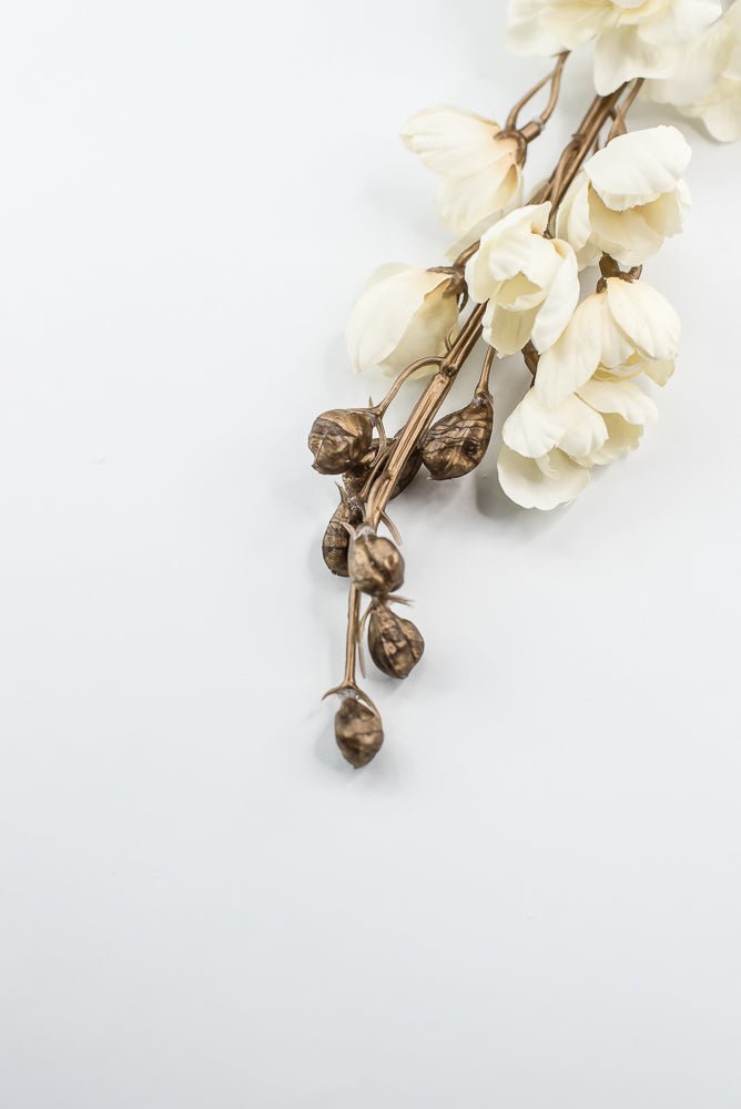 Cream Delphiniums Artificial Flower Stem - Greenery MarketArtificial Flora85318 - Beige