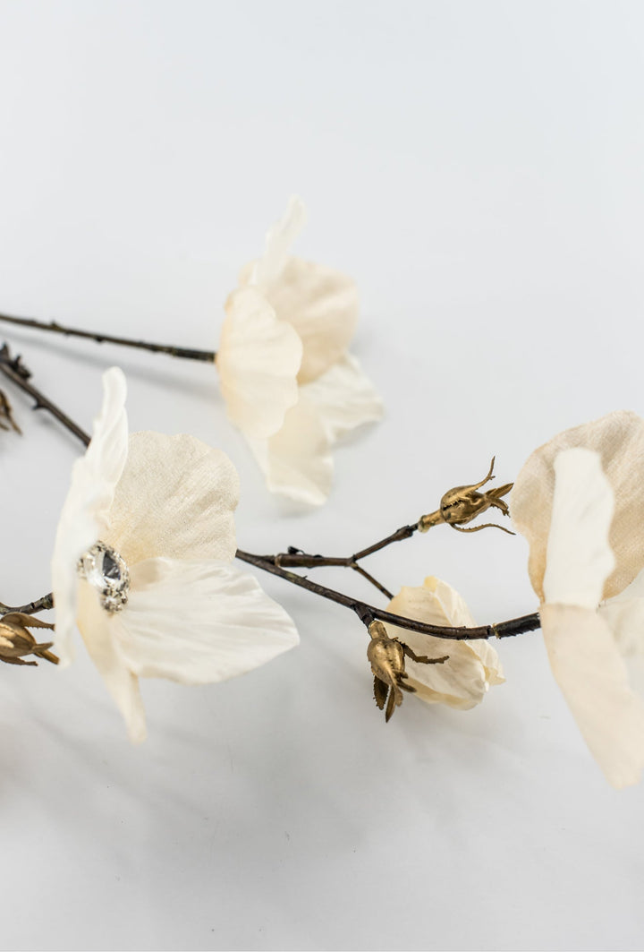 Cream Diamond Velvet Helleborus - 31" - Greenery MarketXFS796-CR