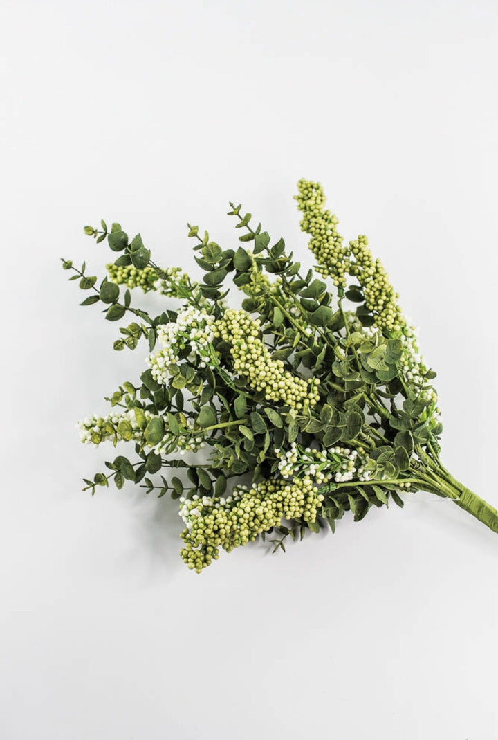 Cream & Green Heather Eucalyptus Bush - 20" - Greenery Market63659CMGN