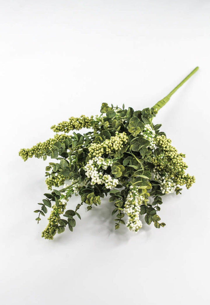 Cream & Green Heather Eucalyptus Bush - 20" - Greenery Market63659CMGN