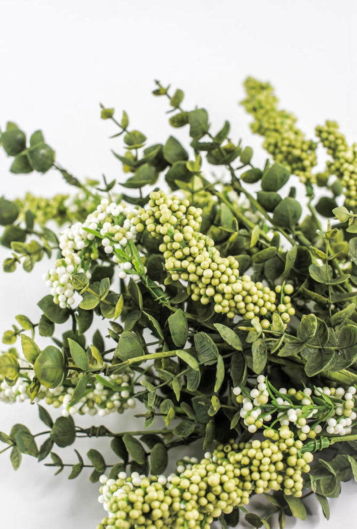 Cream & Green Heather Eucalyptus Bush - 20" - Greenery Market63659CMGN