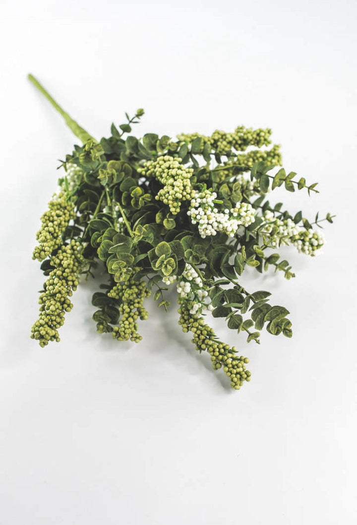 Cream & Green Heather Eucalyptus Bush - 20" - Greenery Market63659CMGN