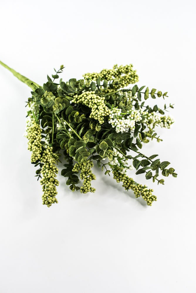 Cream & Green Heather Eucalyptus Bush - 20" - Greenery Market63659CMGN