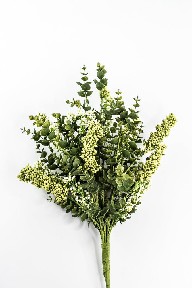 Cream & Green Heather Eucalyptus Bush - 20" - Greenery Market63659CMGN