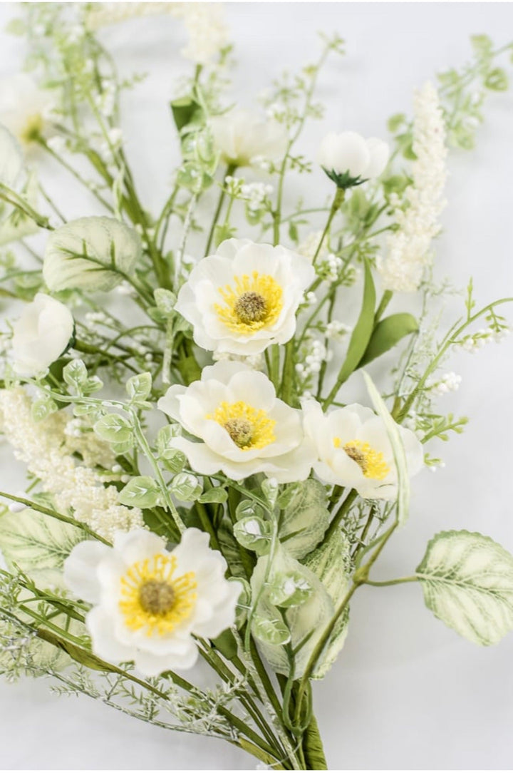 Cream Mixed Meadow Flowers Spray - 30.5" - Greenery Market40435-CR