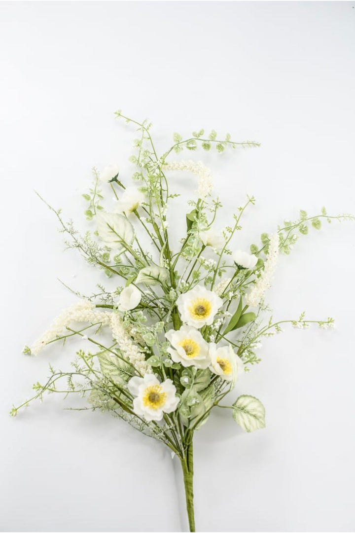 Cream Mixed Meadow Flowers Spray - 30.5" - Greenery Market40435-CR