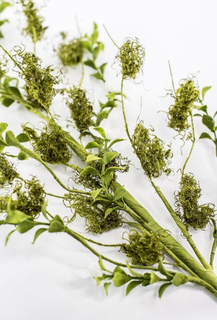 Cream Moss Flower Spray - 28" - Greenery Market63952CM