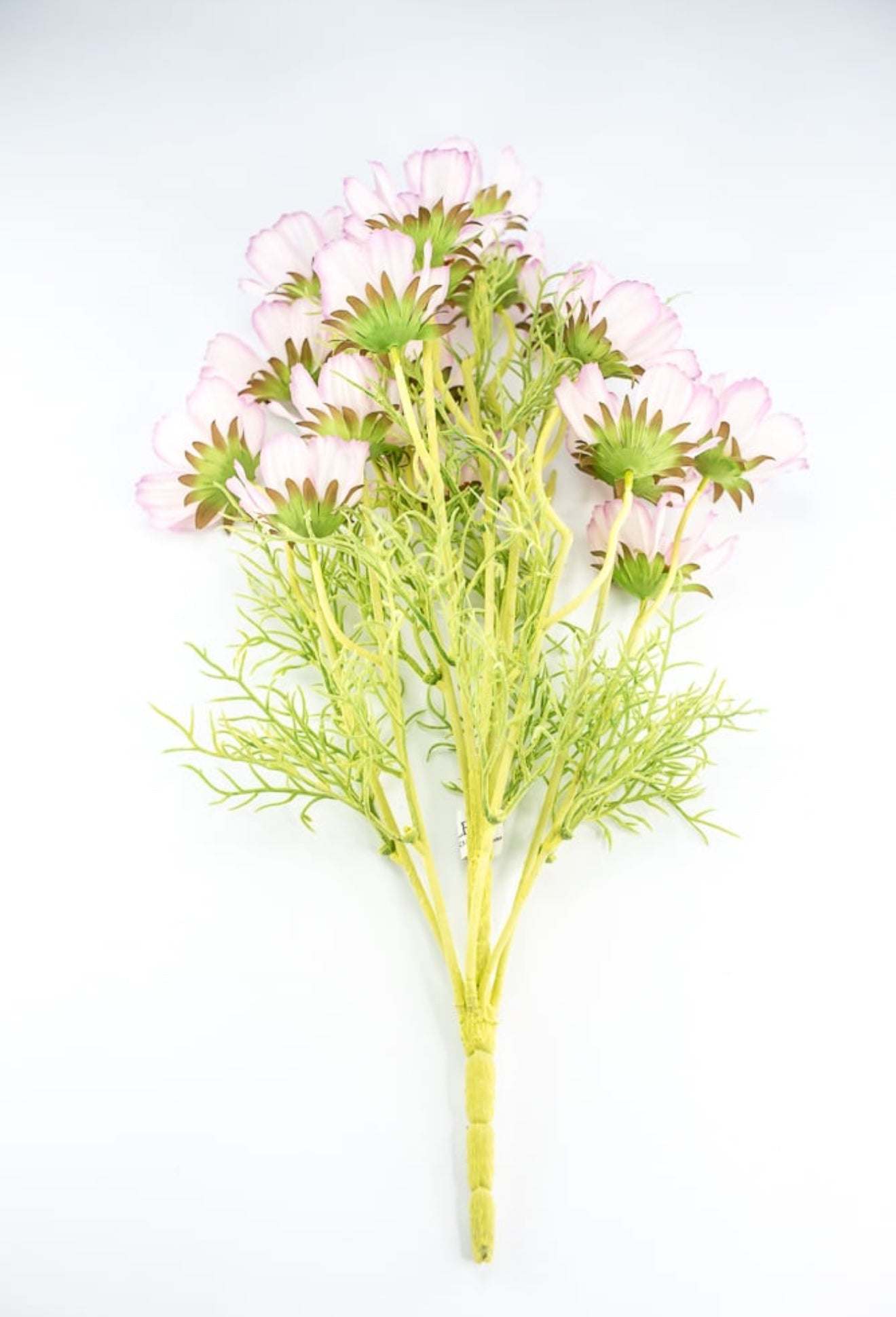 Cream pink cosmos faux flower bush - Greenery Market