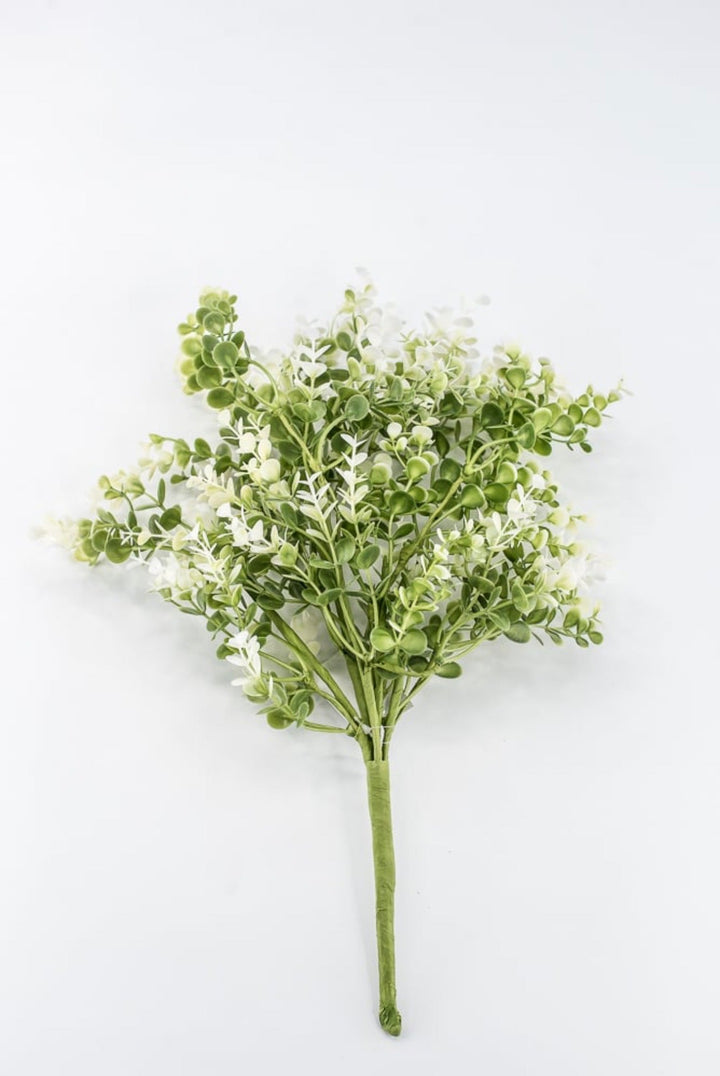 Cream Plastic Eucalyptus Bush - 17" - Greenery Market65467-CR