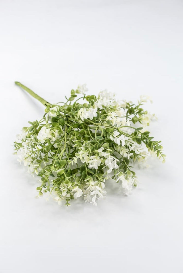 Cream Plastic Eucalyptus Bush - 17" - Greenery Market65467-CR