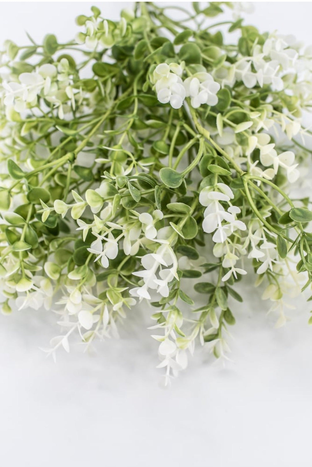 Cream Plastic Eucalyptus Bush - 17" - Greenery Market65467-CR