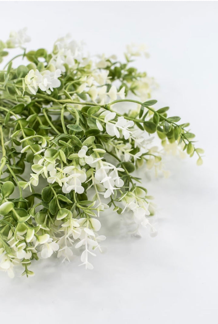 Cream Plastic Eucalyptus Bush - 17" - Greenery Market65467-CR