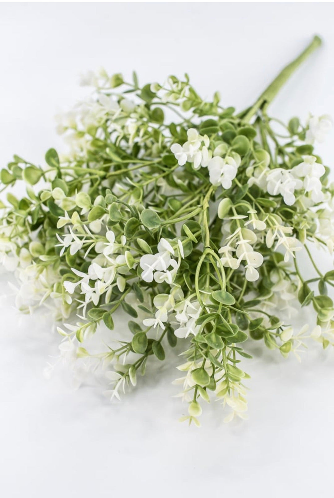 Cream Plastic Eucalyptus Bush - 17" - Greenery Market65467-CR