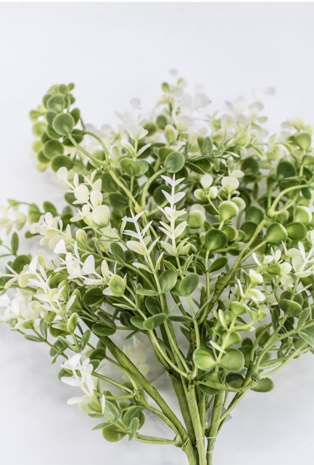 Cream Plastic Eucalyptus Bush - 17" - Greenery Market65467-CR