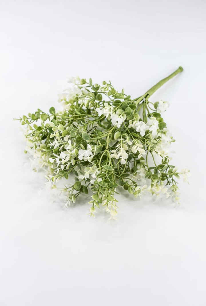 Cream Plastic Eucalyptus Bush - 17" - Greenery Market65467-CR