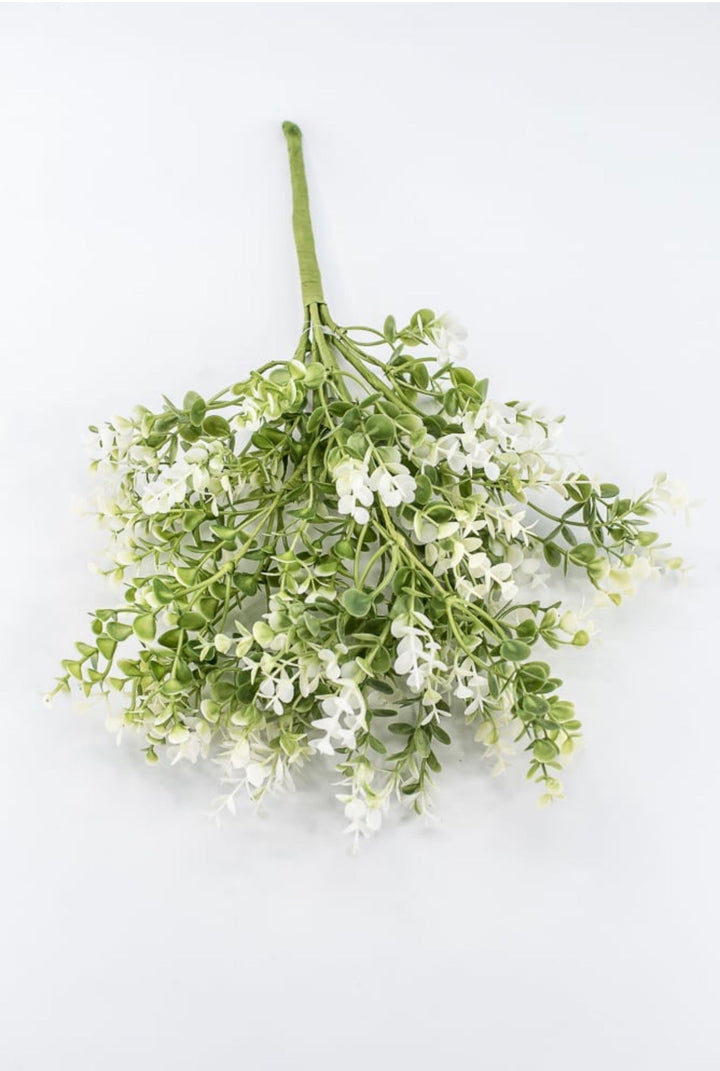 Cream Plastic Eucalyptus Bush - 17" - Greenery Market65467-CR