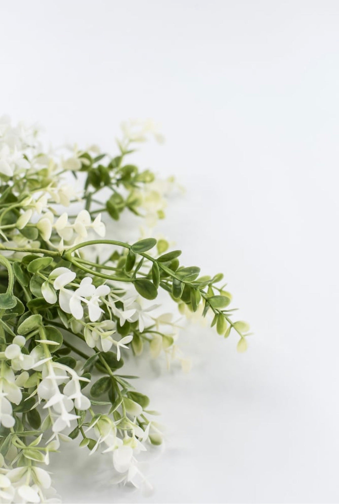 Cream Plastic Eucalyptus Bush - 17" - Greenery Market65467-CR