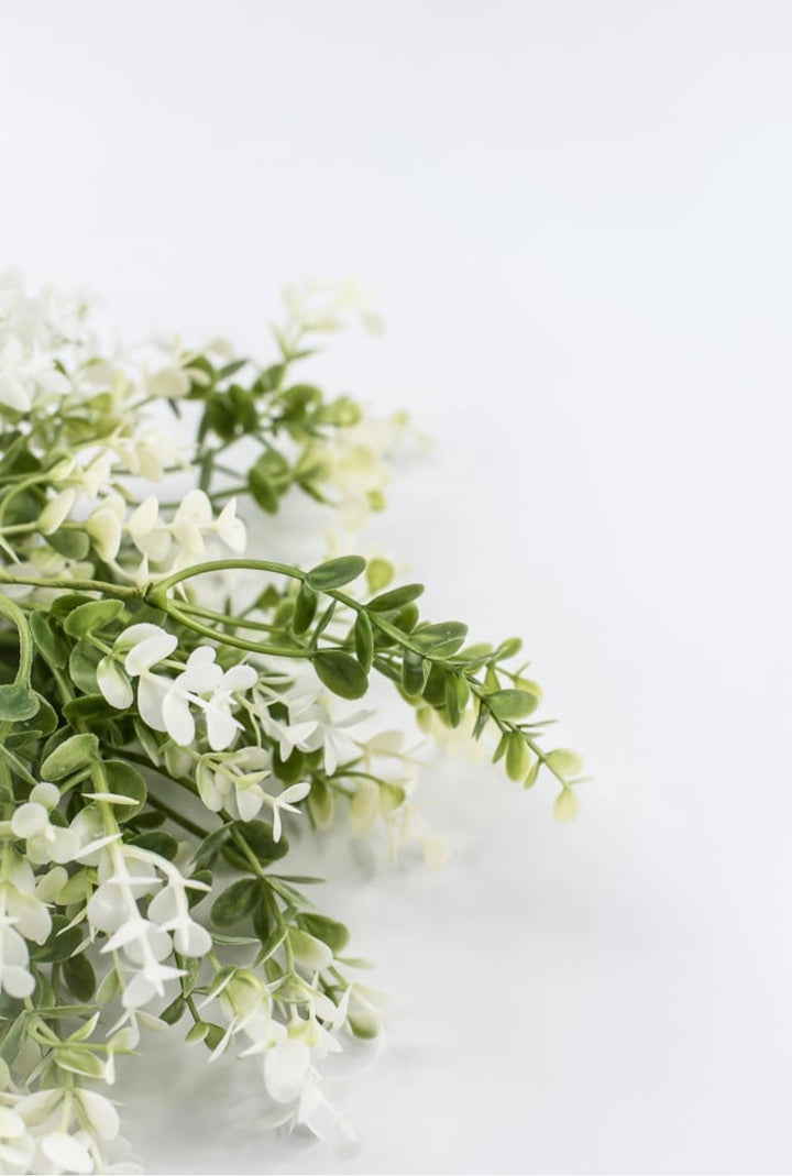 Cream Plastic Eucalyptus Bush - 17" - Greenery Market65467-CR