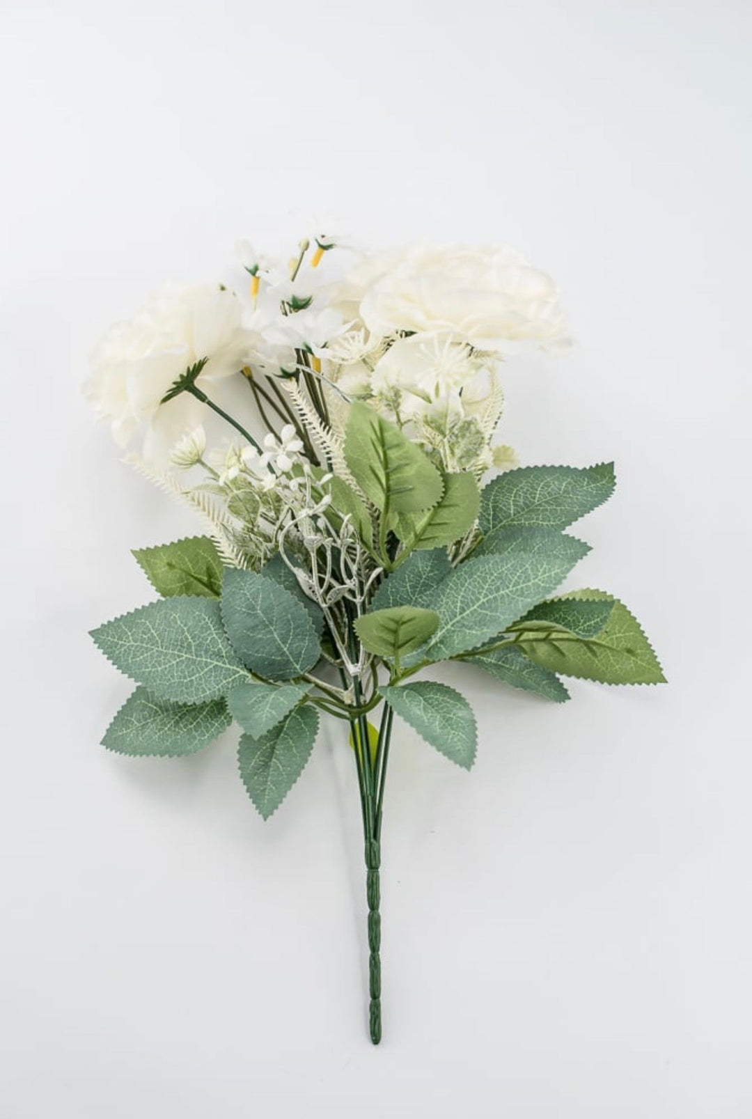 Cream Rose And Filler Bush - 15" - Greenery MarketArtificial Flowers35163CM