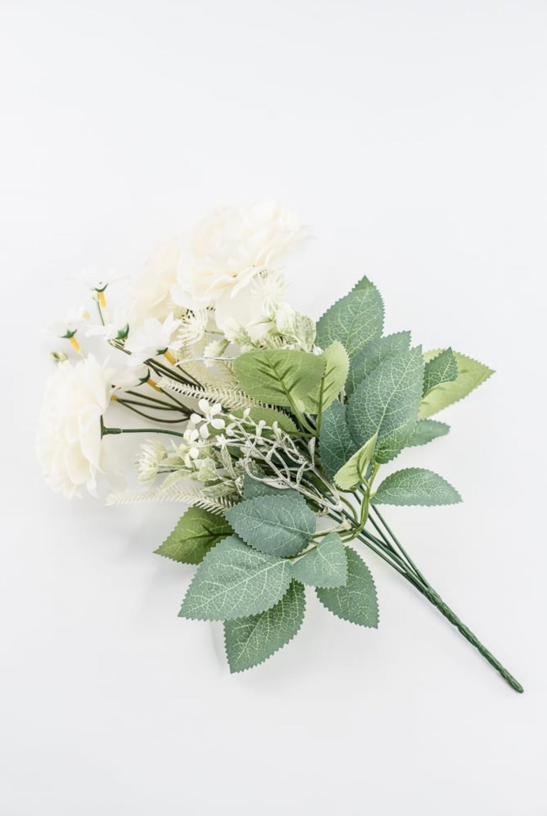 Cream Rose And Filler Bush - 15" - Greenery MarketArtificial Flowers35163CM