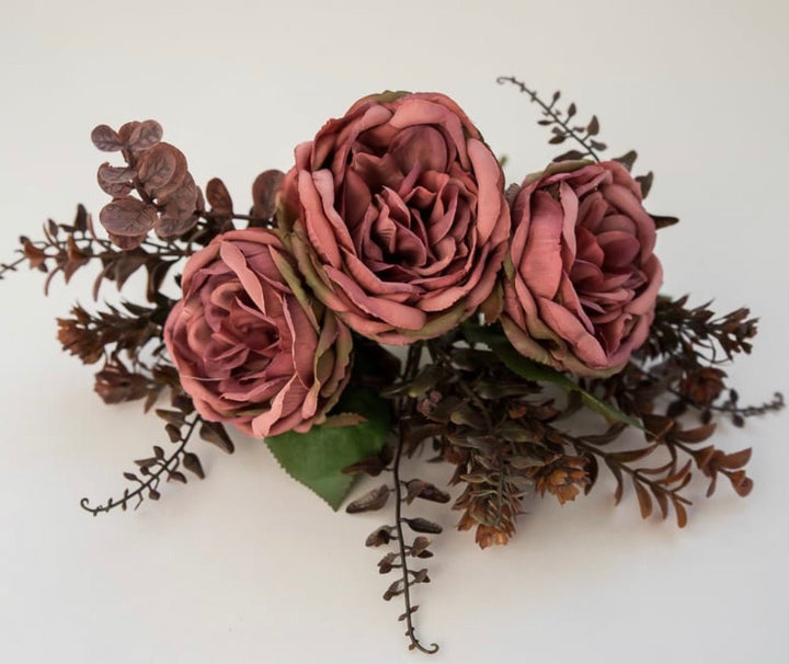 Creamy Mauve Mixed Peony and eucalyptus bundle - Greenery MarketArtificial Flora26319