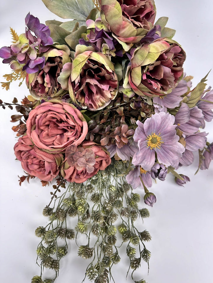 Creamy Mauve Mixed Peony and eucalyptus bundle - Greenery MarketArtificial Flora26319