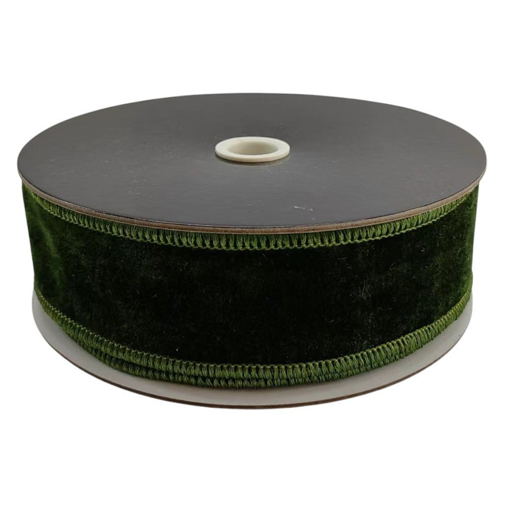 Dark Green Premier Velvet Ribbon - 1.5" - Greenery MarketRibbon259925