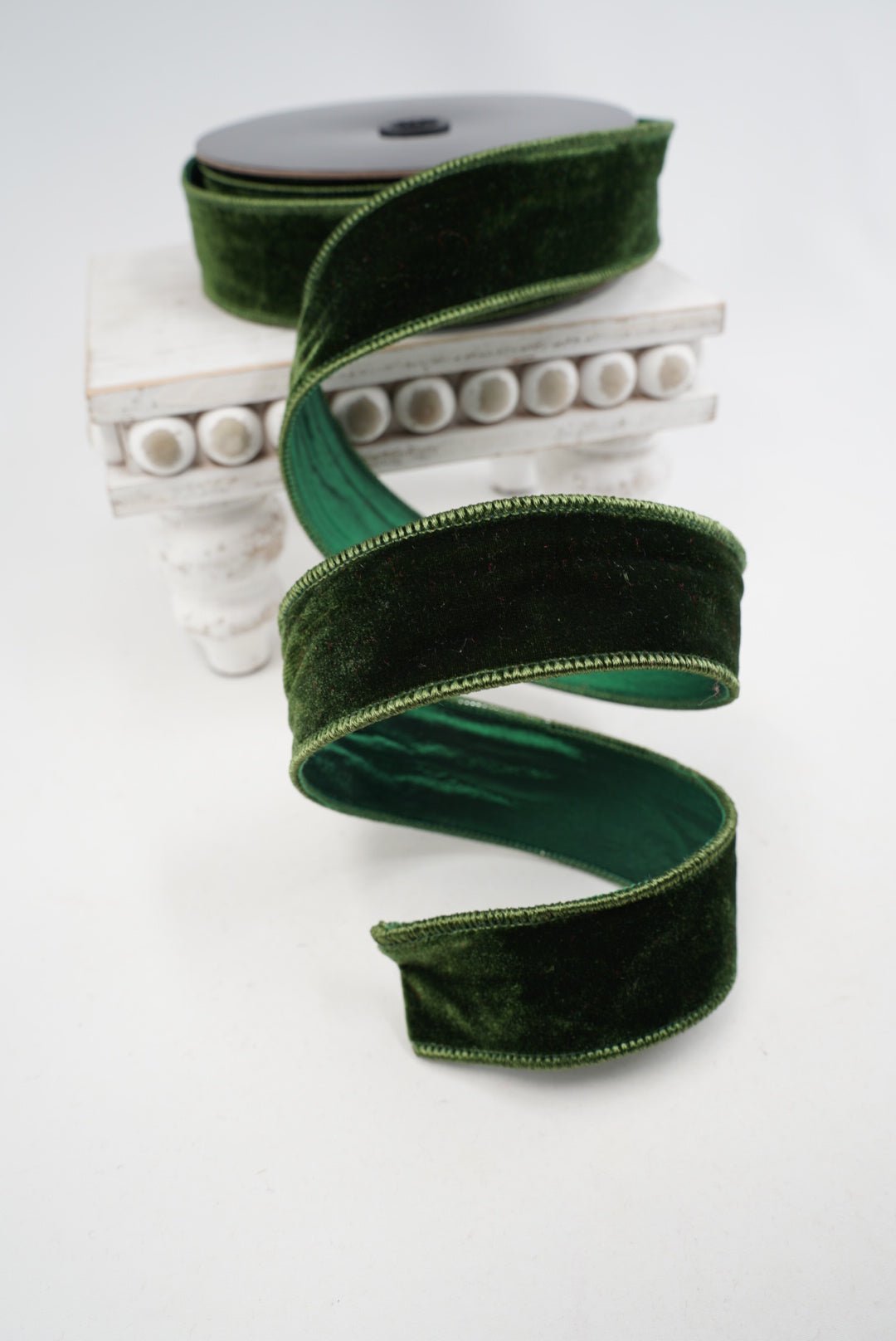 Dark Green Premier Velvet Ribbon - 1.5" - Greenery MarketRibbon259925