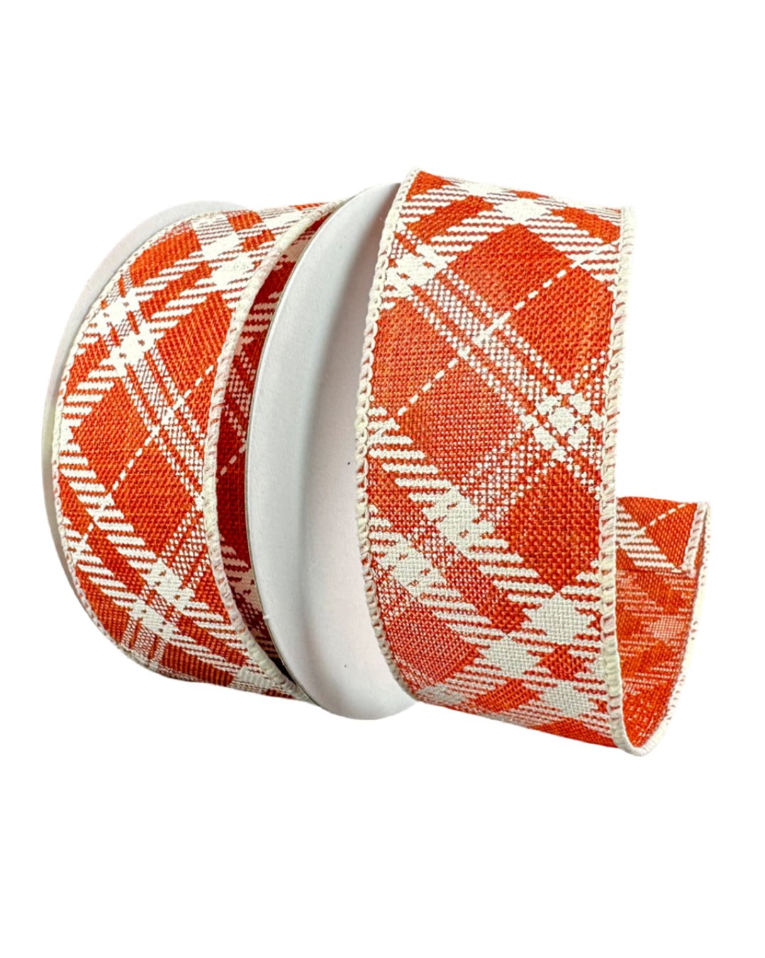 Dark orange plaid wired ribbon, 1.5" - Greenery MarketWired ribbon61316 - 09 - 19