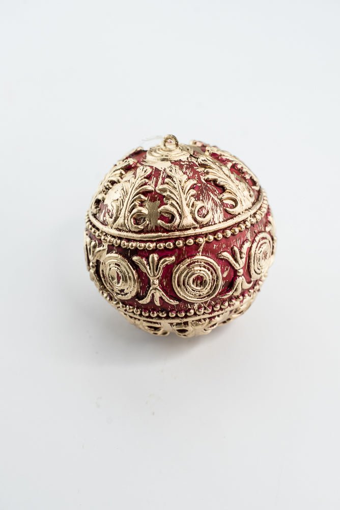 Dark Red and Gold Hanging Ball - Greenery Market32179-DK.RDGD