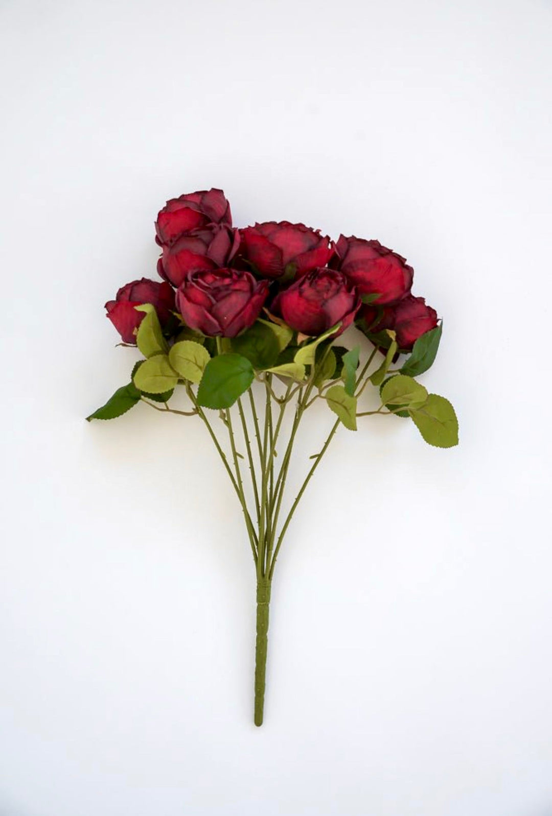 Deep red cabbage rose bush - Greenery Marketartificial flowers26903