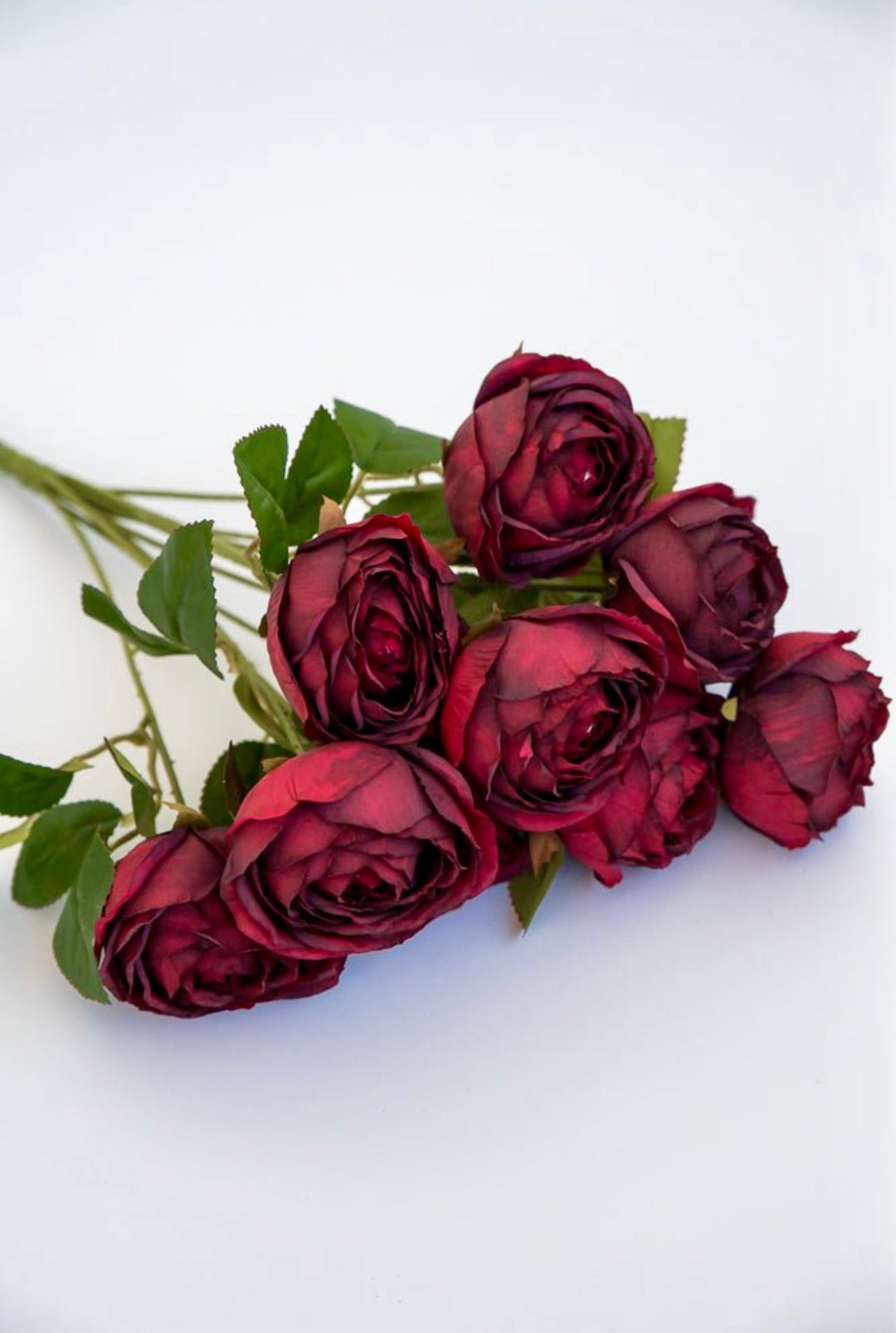 Deep red cabbage rose bush - Greenery Marketartificial flowers26903