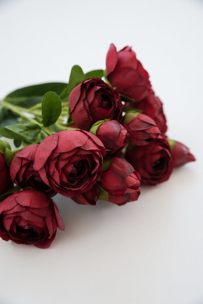 Deep red wine ranunculus bundle - Greenery Marketartificial flowers27149