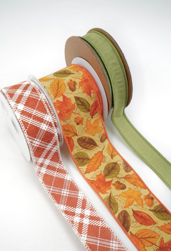 DIY Bow Making Bundle - Autumn Leaves - Greenery MarketRibbons & TrimLeafX3