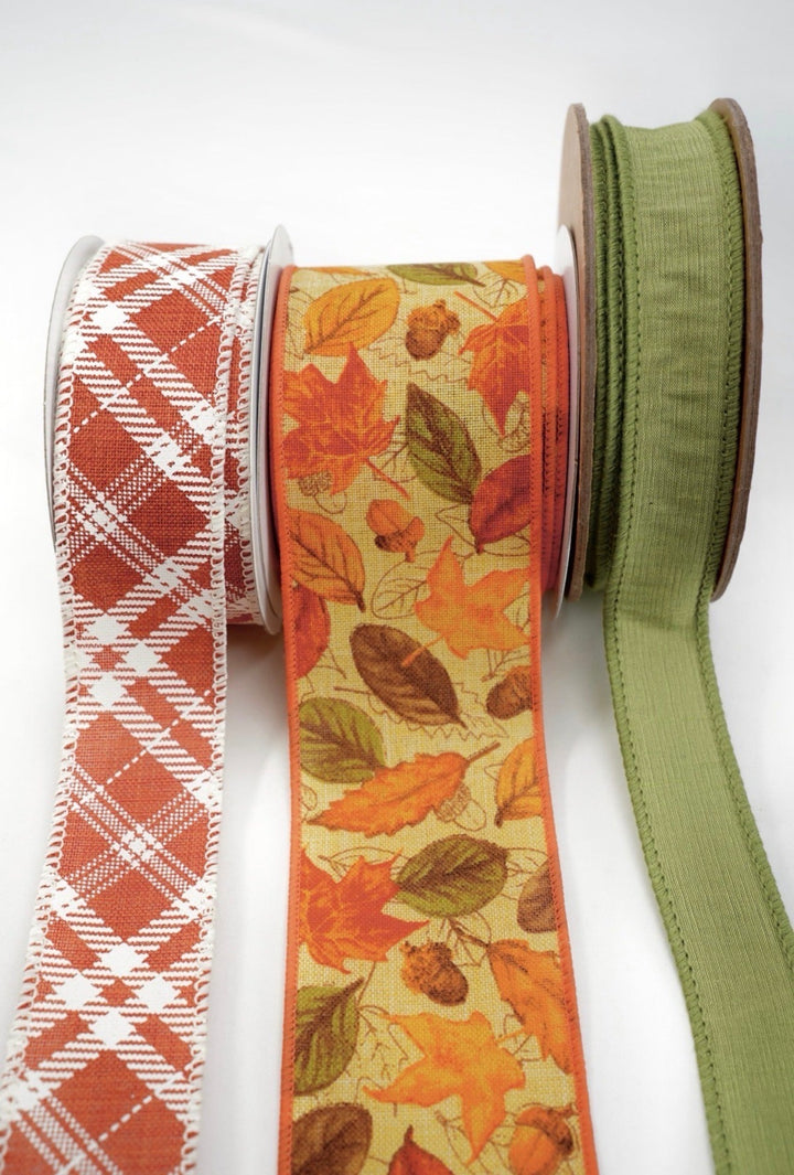 DIY Bow Making Bundle - Autumn Leaves - Greenery MarketRibbons & TrimLeafX3