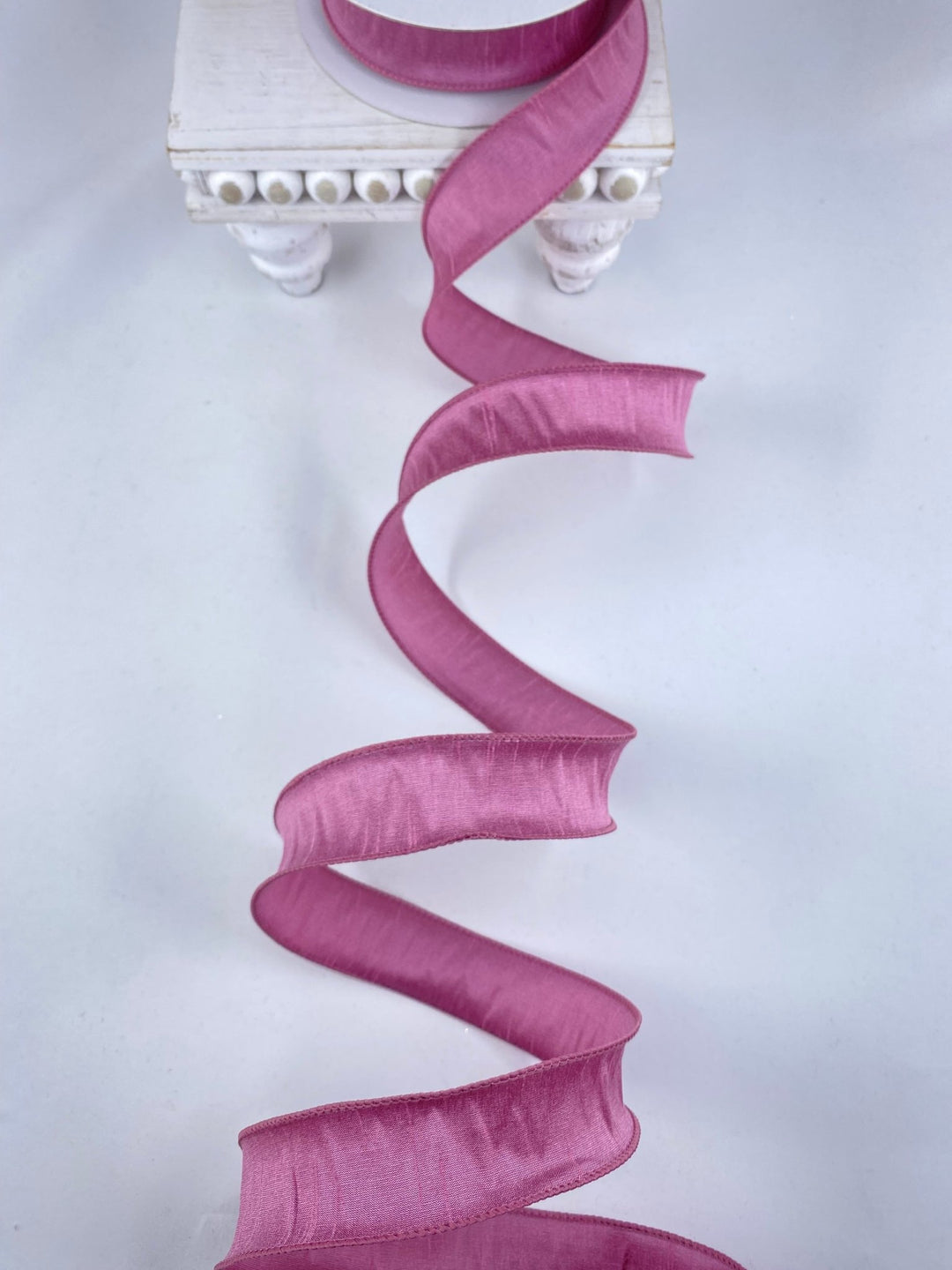 Dupioni Supreme Wired Ribbon 1.5” Rose 20 yards - Greenery Market92975W-122-09H