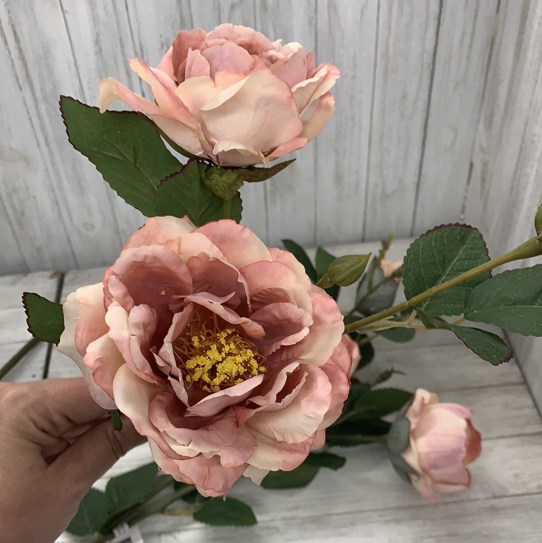 Dusty Blush mauve rose spray - Greenery Marketartificial flowers25845